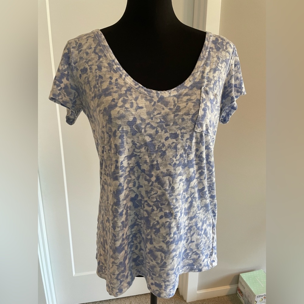 Caslon blue and white floral T-Shirt